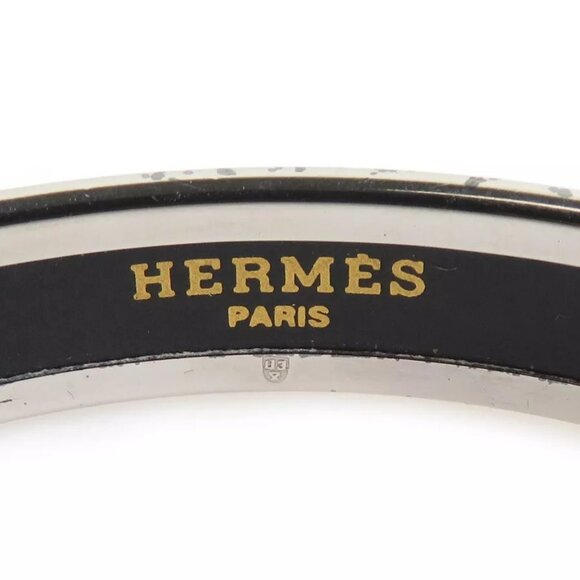 Auth HERMES Cloisonne Bangle Bracelet Silver/Multicolor Metal/Enamel - Picture 8 of 14